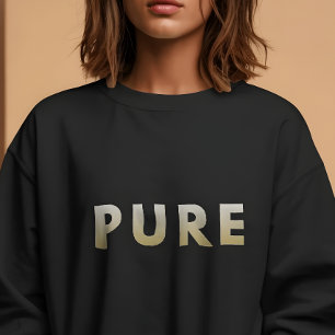 pure shirt minimalist tee gold typography shirt