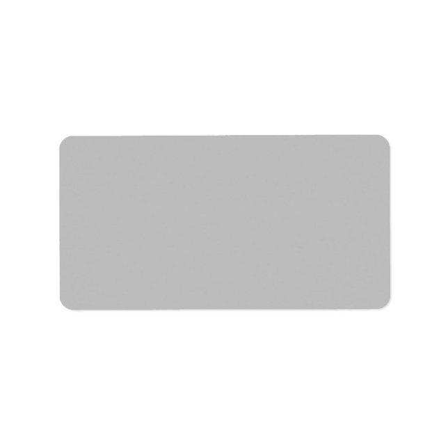 Pure Silver Solid Colour Label (Front)