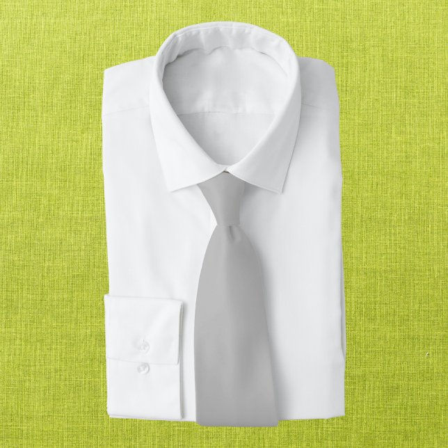 Pure Silver Solid Colour Tie (Creator Uploaded)
