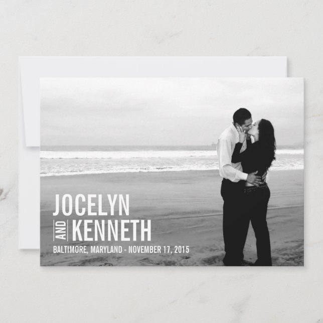 Pure Simplicity Save The Date Card (Front)