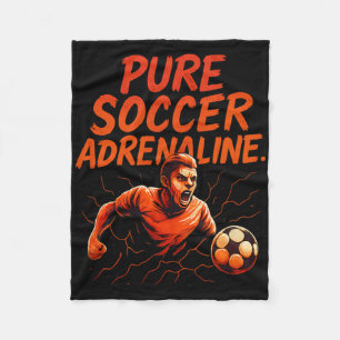 Pure Soccer Adrenaline Graffiti Soccer Fan Gear De Fleece Blanket
