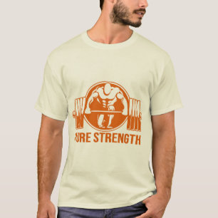 Pure Strength Powerlifting Logo – Gold Edition Gym T-Shirt