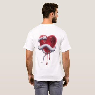  Pure Venom - White Snake and Bleeding Heart T-Shirt