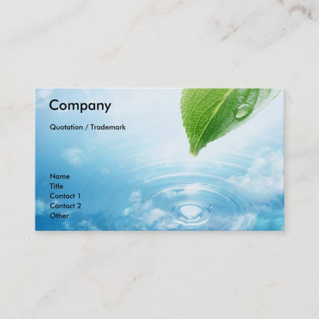 Pure Water business card template (Front)