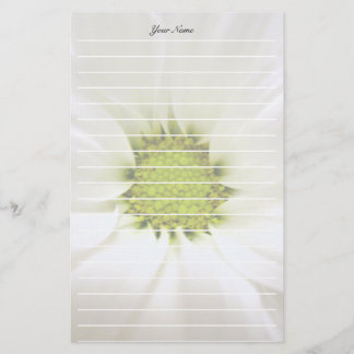 pure white daisy flower stationery