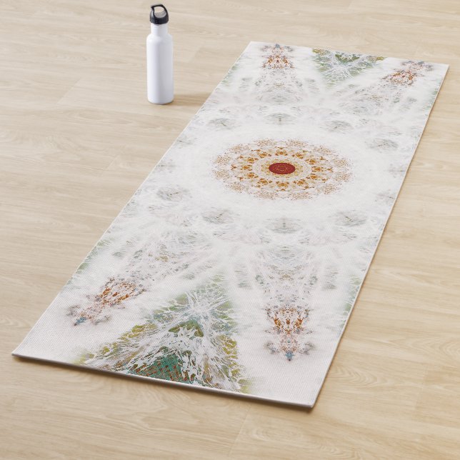 Pure White Mandala Yoga Mat (In Situ)