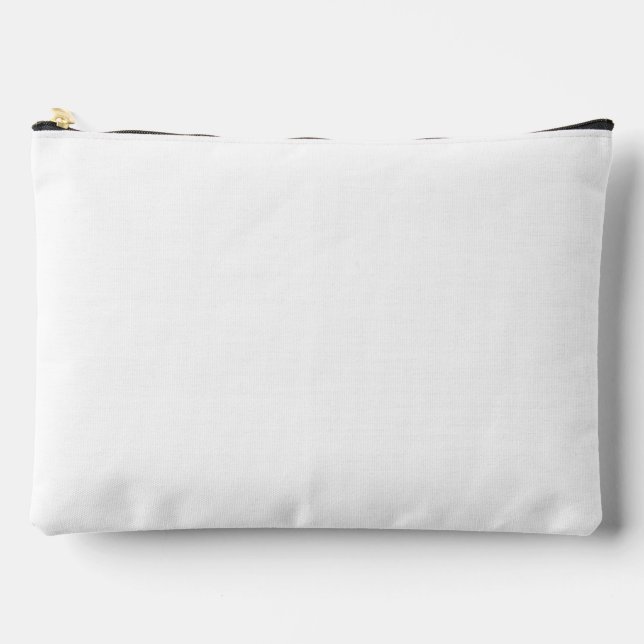 Pure White Solid Colour Accessory Pouch (Front)