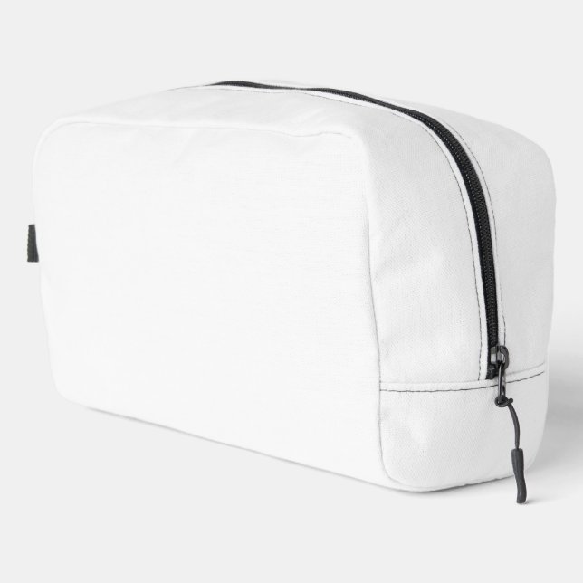 Pure White Solid Colour Dopp Kit (Right Corner)