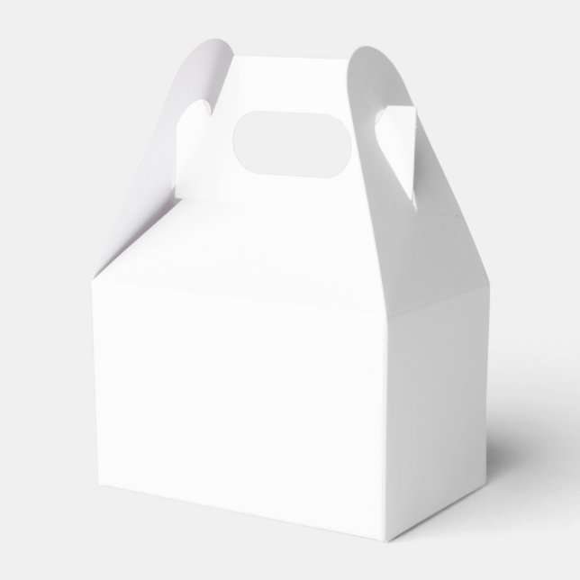 Pure White Solid Colour Favour Box (Front Side)