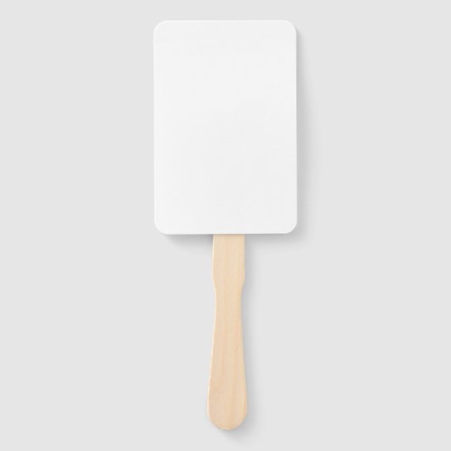 Pure White Solid Colour Hand Fan (Front)