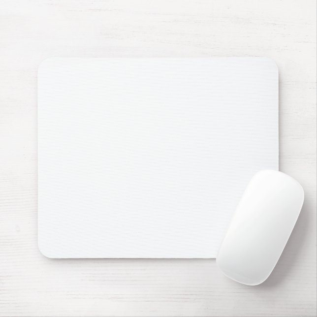 Pure White Solid Colour Mouse Pad (With Mouse)