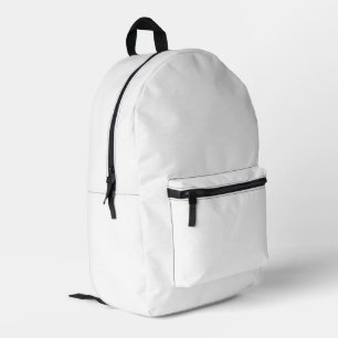 Pure White Solid Colour Printed Backpack