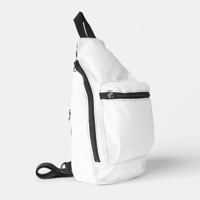 Pure White Solid Colour Sling Bag (Left Corner)