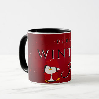 Pure Winter Joy with Penguin Mug