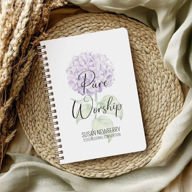 Pure Worship 2-Sided Notebook with Hydrangea (Creator Uploaded)