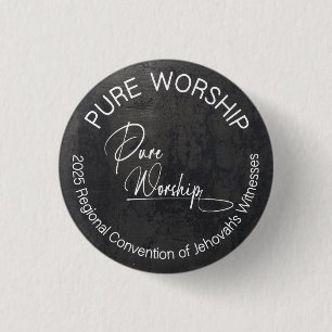 Pure Worship Pin in Black and White