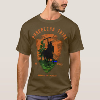 Purepecha Tribe Native Mexican Indian Proud Retro  T-Shirt