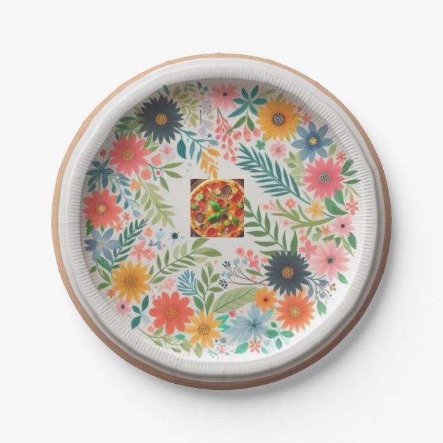 "PureServe: Eco-Friendly Paper Plates" Plate (Front)