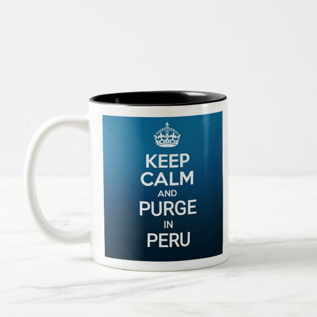 Purge in Peru Ayahuaska Two-Tone Coffee Mug (Left)