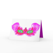 Purim פּוּרִים Esther's mask heart crown card