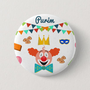 purim 6 cm round badge