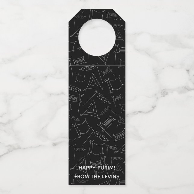 Purim Bottle Tag (Front)