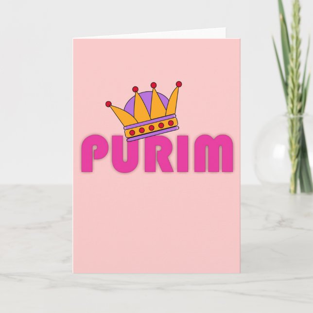 Purim card with crown (Front)
