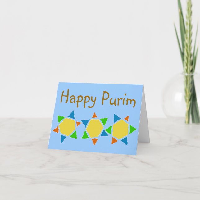 Purim celebration card (Front)
