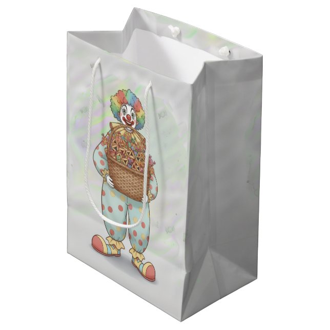 Purim Clown Mishloach Manot  Medium Gift Bag (Front Angled)