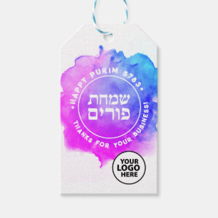 Purim Corporate Logo Gift Tag
