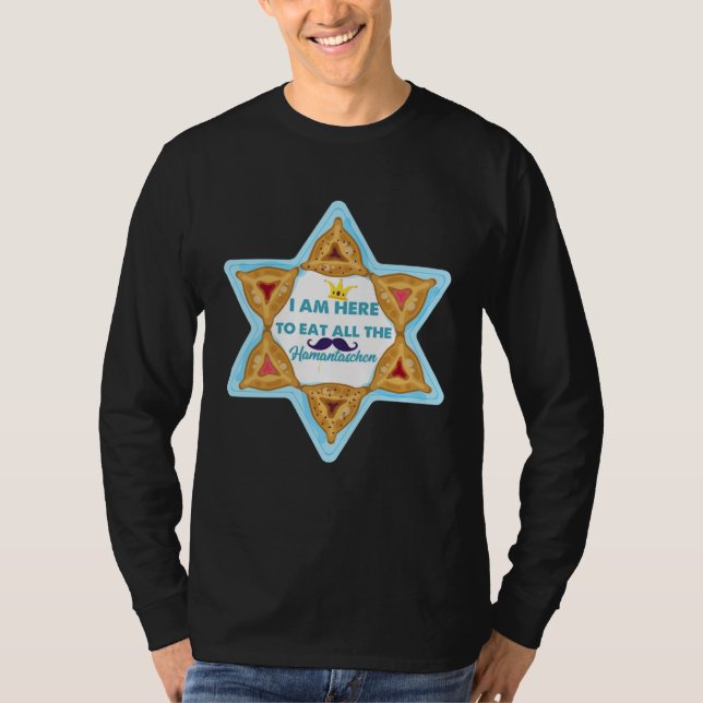 Purim Costume Esther Eat All The Hamantaschen T-Shirt (Front)