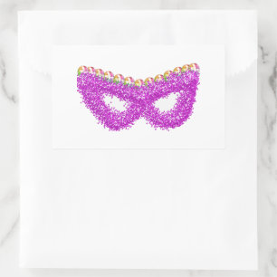 Purim Esther's mask gemstone queen crown Rectangular Sticker