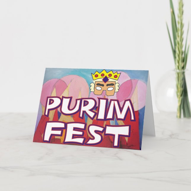 Purim Fest Card (Front)