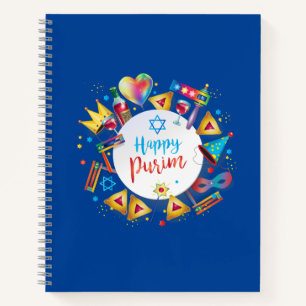 Purim Festival Jewish Holiday Gifts Hamantaschen Notebook