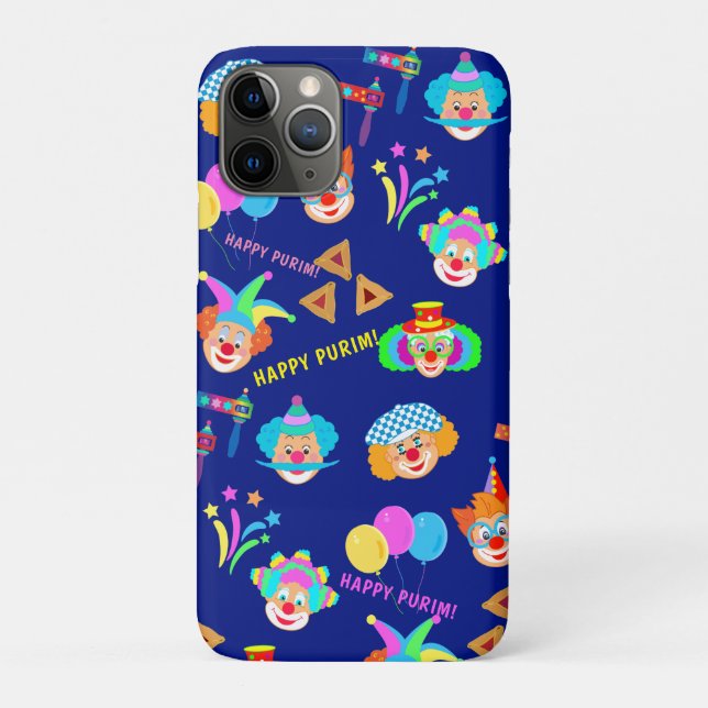 Purim Festival Kids Party Cute Clown Carnival Case-Mate iPhone Case (Back)