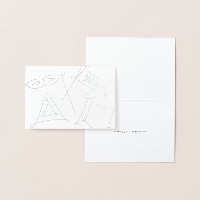 Purim Foil Card (Display)