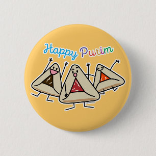 Purim hamantaschen pastry Sameach Oznei Haman 6 Cm Round Badge