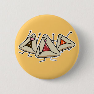 Purim hamantaschen pastry Sameach Oznei Haman 6 Cm Round Badge