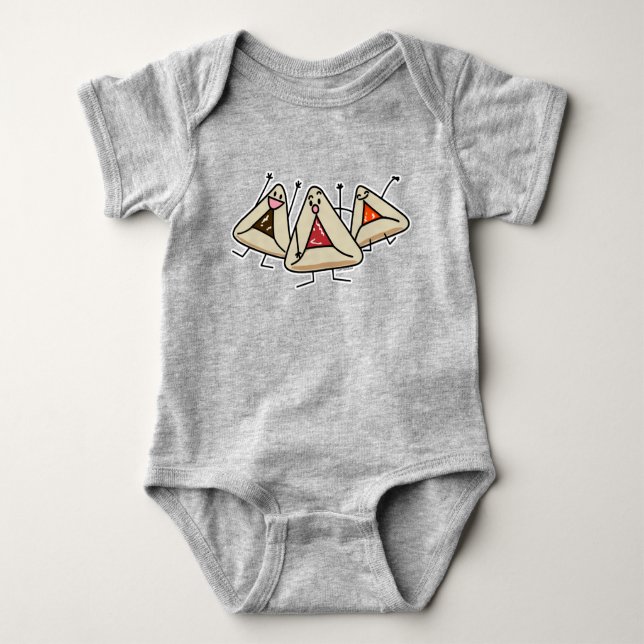 Purim hamantaschen pastry Sameach Oznei Haman Baby Bodysuit (Front)