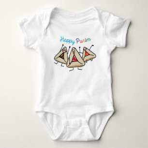Purim hamantaschen pastry Sameach Oznei Haman Baby Bodysuit