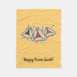 Purim hamantaschen pastry Sameach Oznei Haman Fleece Blanket