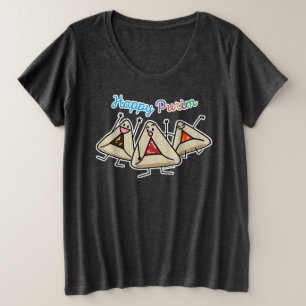 Purim hamantaschen pastry Sameach Oznei Haman Plus Size T-Shirt