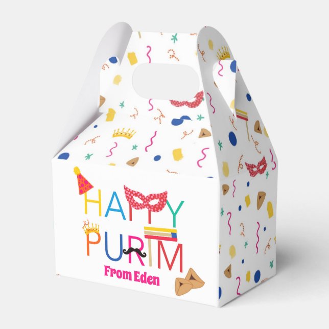 Purim kids mishloah manot favour box (Front Side)