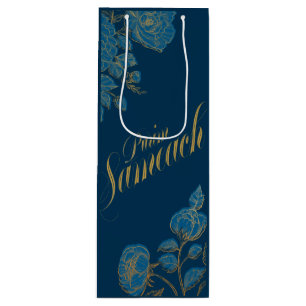 Purim Sameach wine gift bag for mishloach manot