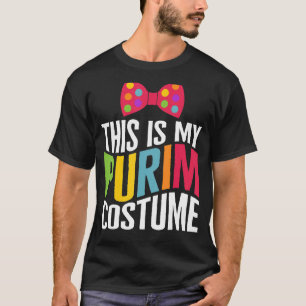 Purim This Is My Purim Costume Bow Tie Jewish Cost T-Shirt
