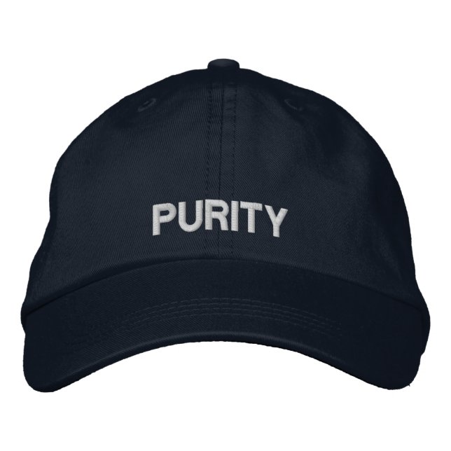 PURITY (NAVY) EMBROIDERED HAT (Front)