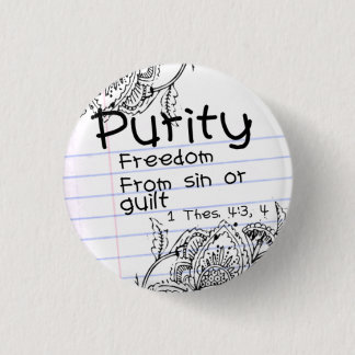 Purity pin...With Verse 3 Cm Round Badge