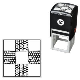 PURL KNIT CHECK 1.5" Square Self-Inking Stamp