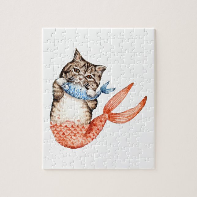 Purmaid Cat Mermaid Jigsaw Puzzle (Vertical)