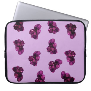 Purp;e Amethysts Neoprene Laptop Sleeve 15"